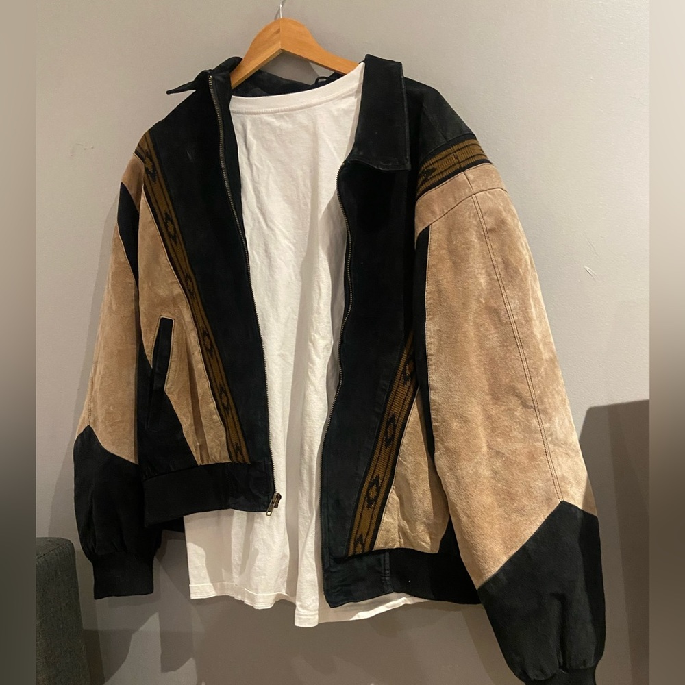 VINTAGE REAL SUEDE AND LEATHER SCULLY JACKET